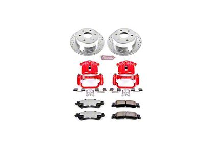 PowerStop Z36 Extreme Truck and Tow 6-Lug Brake Rotor, Pad and Caliper Kit; Rear (03-06 Sierra 1500 w/ Single Piston Rear Calipers)