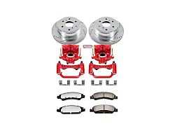 PowerStop Z36 Extreme Truck and Tow 6-Lug Brake Rotor, Pad and Caliper Kit; Rear (14-18 Sierra 1500)