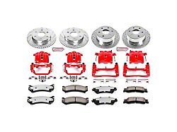 PowerStop Z36 Extreme Truck and Tow 6-Lug Brake Rotor, Pad and Caliper Kit; Front and Rear (99-02 Sierra 1500 w/ Single Piston Rear Calipers)