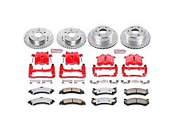 PowerStop Z36 Extreme Truck and Tow 6-Lug Brake Rotor, Pad and Caliper Kit; Front and Rear (01-06 Sierra 1500 w/ Dual Piston Rear Calipers)