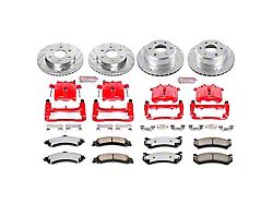 PowerStop Z36 Extreme Truck and Tow 6-Lug Brake Rotor, Pad and Caliper Kit; Front and Rear (01-06 Sierra 1500 w/ Dual Piston Rear Calipers)