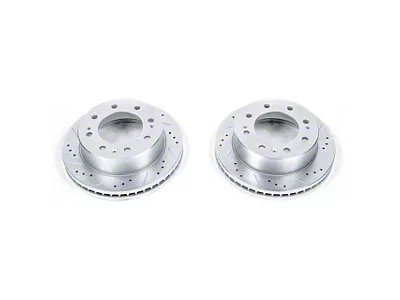 PowerStop Evolution Cross-Drilled and Slotted 8-Lug Rotors; Front Pair (11-25 Sierra 2500 HD)