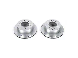 PowerStop Evolution Cross-Drilled and Slotted 8-Lug Rotors; Rear Pair (11-24 Sierra 2500 HD)