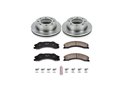 PowerStop OE Replacement 8-Lug Brake Rotor and Pad Kit; Front (2011 Sierra 2500 HD)