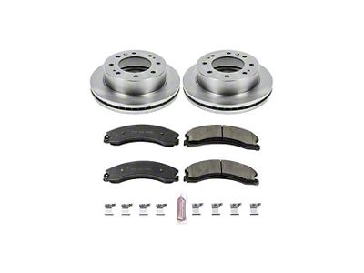 PowerStop OE Replacement 8-Lug Brake Rotor and Pad Kit; Front (12-19 Sierra 2500 HD)