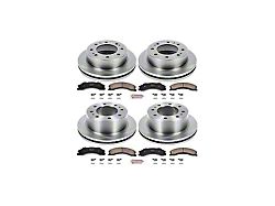 PowerStop OE Replacement 8-Lug Brake Rotor and Pad Kit; Front and Rear (2011 Sierra 2500 HD)