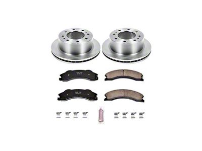 PowerStop OE Replacement 8-Lug Brake Rotor and Pad Kit; Front and Rear (11-14 Sierra 2500 HD)