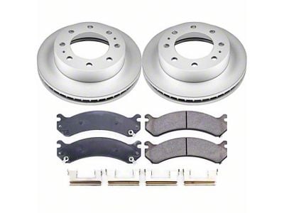 PowerStop Z17 Evolution Plus 8-Lug Brake Rotor and Pad Kit; Front (07-10 Sierra 2500 HD)