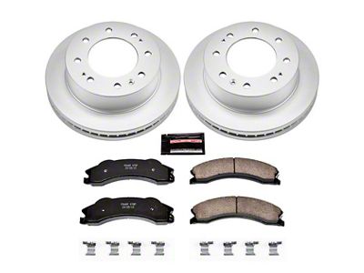 PowerStop Z17 Evolution Plus 8-Lug Brake Rotor and Pad Kit; Front (2011 Sierra 2500 HD)