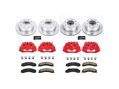 PowerStop Z23 Evolution Sport 8-Lug Brake Rotor, Pad and Caliper Kit; Front and Rear (12-14 Sierra 2500 HD)
