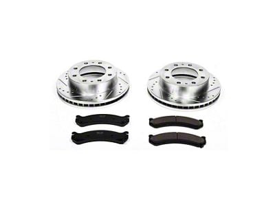 PowerStop Z23 Evolution Sport 8-Lug Brake Rotor and Pad Kit; Front (01-10 Sierra 2500 HD)