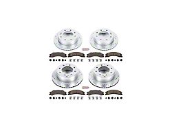 PowerStop Z36 Extreme Truck and Tow 8-Lug Brake Rotor and Pad Kit; Front and Rear (2011 Sierra 2500 HD)
