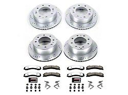 PowerStop Z36 Extreme Truck and Tow 8-Lug Brake Rotor and Pad Kit; Front and Rear (15-19 Sierra 2500 HD)