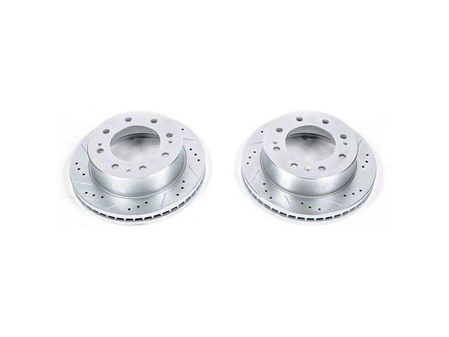 PowerStop Evolution Cross-Drilled and Slotted 8-Lug Rotors; Front Pair (11-24 Sierra 3500 HD)