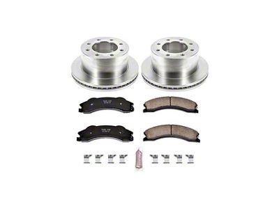 PowerStop OE Replacement 8-Lug Brake Rotor and Pad Kit; Rear (11-15 Sierra 3500 HD DRW)