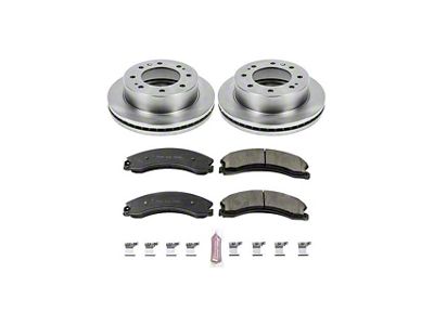 PowerStop OE Replacement 8-Lug Brake Rotor and Pad Kit; Front (12-19 Sierra 3500 HD)