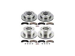 PowerStop OE Replacement 8-Lug Brake Rotor and Pad Kit; Front and Rear (2011 Sierra 3500 HD DRW)