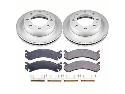 PowerStop Z17 Evolution Plus 8-Lug Brake Rotor and Pad Kit; Front (01-10 Sierra 3500 HD)
