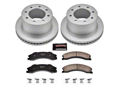 PowerStop Z17 Evolution Plus 8-Lug Brake Rotor and Pad Kit; Rear (11-15 Sierra 3500 HD DRW)