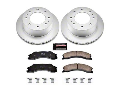 PowerStop Z17 Evolution Plus 8-Lug Brake Rotor and Pad Kit; Rear (11-15 Sierra 3500 HD DRW)