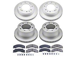 PowerStop Z17 Evolution Plus 8-Lug Brake Rotor and Pad Kit; Front and Rear (12-15 Sierra 3500 HD DRW)