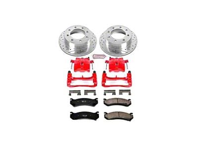 PowerStop Z23 Evolution Sport 8-Lug Brake Rotor, Pad and Caliper Kit; Rear (04-10 Sierra 3500 HD SRW)