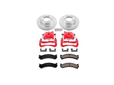 PowerStop Z23 Evolution Sport 8-Lug Brake Rotor, Pad and Caliper Kit; Front (01-10 Sierra 3500 HD SRW)