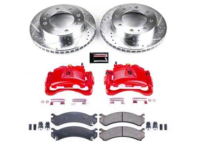 PowerStop Z23 Evolution Sport 8-Lug Brake Rotor, Pad and Caliper Kit; Front (01-10 Sierra 3500 HD DRW)