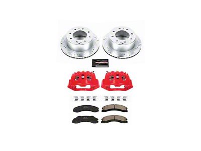 PowerStop Z23 Evolution Sport 8-Lug Brake Rotor, Pad and Caliper Kit; Rear (11-15 Sierra 3500 HD DRW)