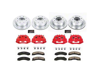 PowerStop Z23 Evolution Sport 8-Lug Brake Rotor, Pad and Caliper Kit; Front and Rear (12-15 Sierra 3500 HD SRW)