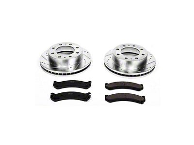 PowerStop Z23 Evolution Sport 8-Lug Brake Rotor and Pad Kit; Front (07-10 Sierra 3500 HD)