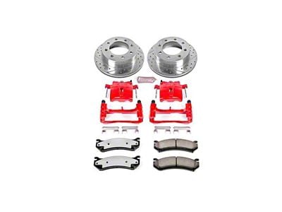 PowerStop Z36 Extreme Truck and Tow 8-Lug Brake Rotor, Pad and Caliper Kit; Rear (07-10 Sierra 3500 HD SRW)