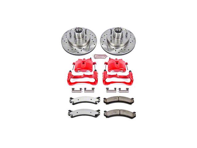 PowerStop Z36 Extreme Truck and Tow 8-Lug Brake Rotor, Pad and Caliper Kit; Front (07-10 Sierra 3500 HD SRW)