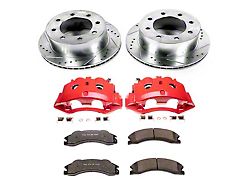 PowerStop Z36 Extreme Truck and Tow 8-Lug Brake Rotor, Pad and Caliper Kit; Rear (11-19 Sierra 3500 HD DRW)