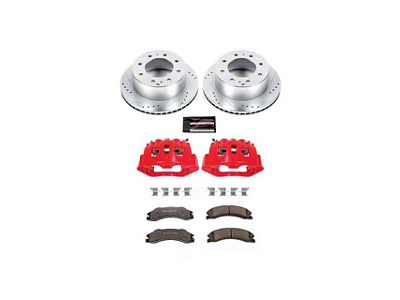 PowerStop Z36 Extreme Truck and Tow 8-Lug Brake Rotor, Pad and Caliper Kit; Rear (11-15 Sierra 3500 HD DRW)