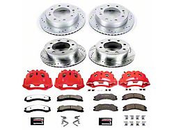 PowerStop Z36 Extreme Truck and Tow 8-Lug Brake Rotor, Pad and Caliper Kit; Front and Rear (12-15 Sierra 3500 HD DRW)