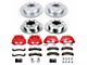 PowerStop Z36 Extreme Truck and Tow 8-Lug Brake Rotor, Pad and Caliper Kit; Front and Rear (12-15 Sierra 3500 HD DRW)