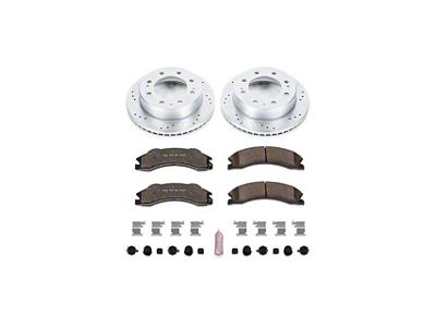 PowerStop Z36 Extreme Truck and Tow 8-Lug Brake Rotor and Pad Kit; Front (2011 Sierra 3500 HD)