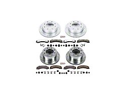 PowerStop Z36 Extreme Truck and Tow 8-Lug Brake Rotor and Pad Kit; Front and Rear (12-15 Sierra 3500 HD DRW)
