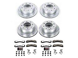 PowerStop Z36 Extreme Truck and Tow 8-Lug Brake Rotor and Pad Kit; Front and Rear (16-19 Sierra 3500 HD SRW)