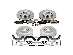 PowerStop OE Replacement 6-Lug Brake Rotor and Pad Kit; Front and Rear (09-13 Silverado 1500 w/ Rear Drum Brakes)