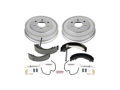 PowerStop OE Replacement 6-Lug Brake Drum and Pad Kit; Rear (05-08 Silverado 1500 w/ Rear Drum Brakes)