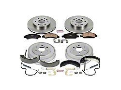 PowerStop OE Replacement 6-Lug Brake Rotor, Drum and Pad Kit; Front and Rear (07-08 Silverado 1500 w/ Rear Drum Brakes)