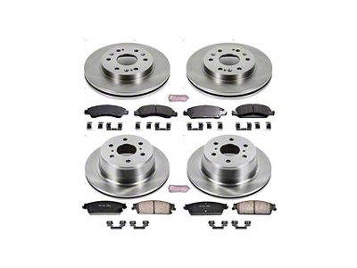 PowerStop OE Replacement 6-Lug Brake Rotor and Pad Kit; Front and Rear (07-13 Silverado 1500 w/ Rear Disc Brakes)