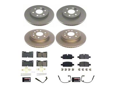 PowerStop Z17 Evolution Plus 6-Lug Brake Rotor and Pad Kit; Front and Rear (19-24 Silverado 1500)