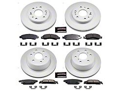 PowerStop Z17 Evolution Plus 6-Lug Brake Rotor and Pad Kit; Front and Rear (14-18 Silverado 1500)