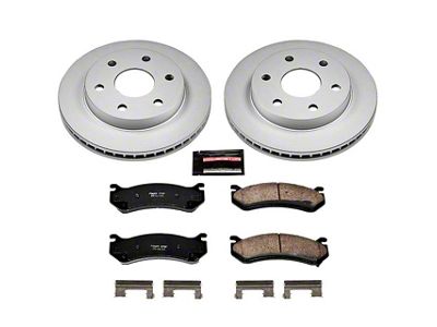 PowerStop Z17 Evolution Plus 6-Lug Brake Rotor and Pad Kit; Front (99-06 Silverado 1500 w/o Rear Drum Brakes)