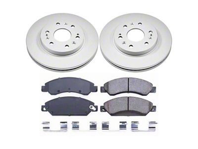 PowerStop Z17 Evolution Plus 6-Lug Brake Rotor and Pad Kit; Front (05-06 Silverado 1500 w/ Rear Drum Brakes)