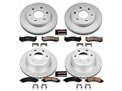 PowerStop Z17 Evolution Plus 6-Lug Brake Rotor and Pad Kit; Front and Rear (01-06 Silverado 1500 w/ Dual Piston Rear Calipers)