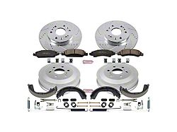 PowerStop Z23 Evolution Sport 6-Lug Brake Rotor and Pad Kit; Front and Rear (09-13 Silverado 1500 w/ Rear Drum Brakes)